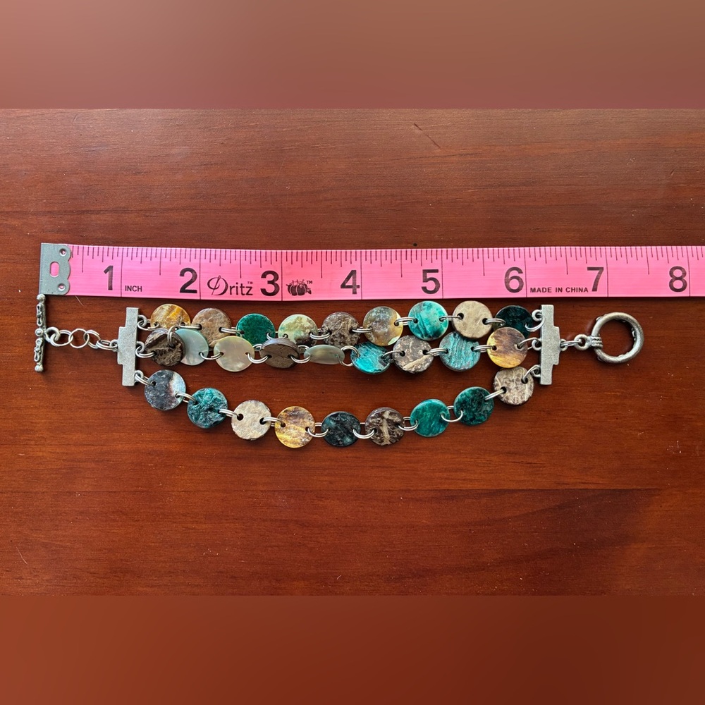 Lia Sophia Multi-Color Disc Charm Bracelet with Matching Earrings - Picture 5 of 5